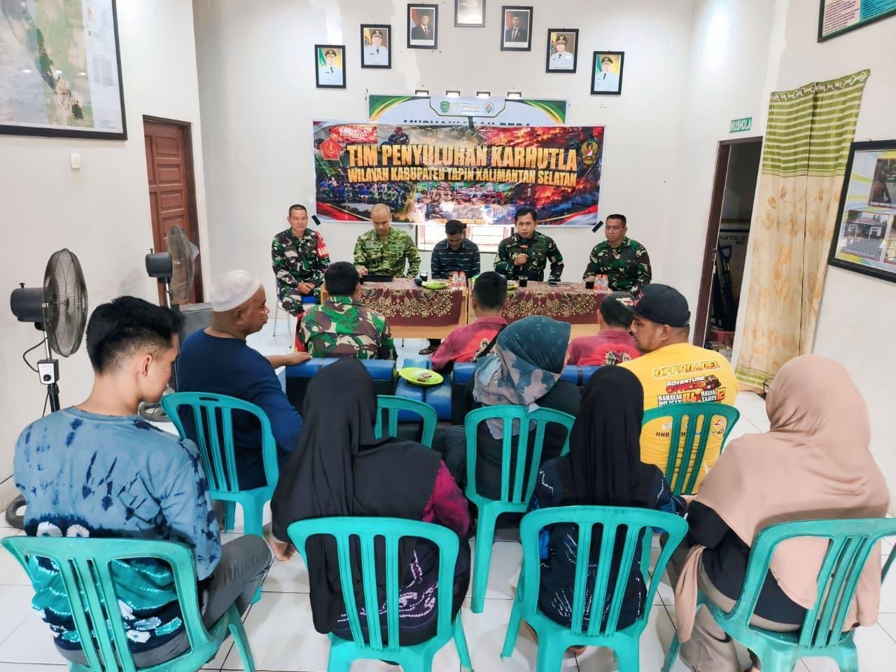 Sosialisasi Karhutla Mabes TNI Sambangi Desa Binderang