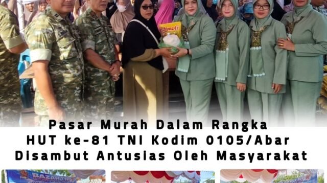 Antusias Warga Aceh Barat Sambut Pasar Murah Kodim 0105/Abar Jelang HUT TNI