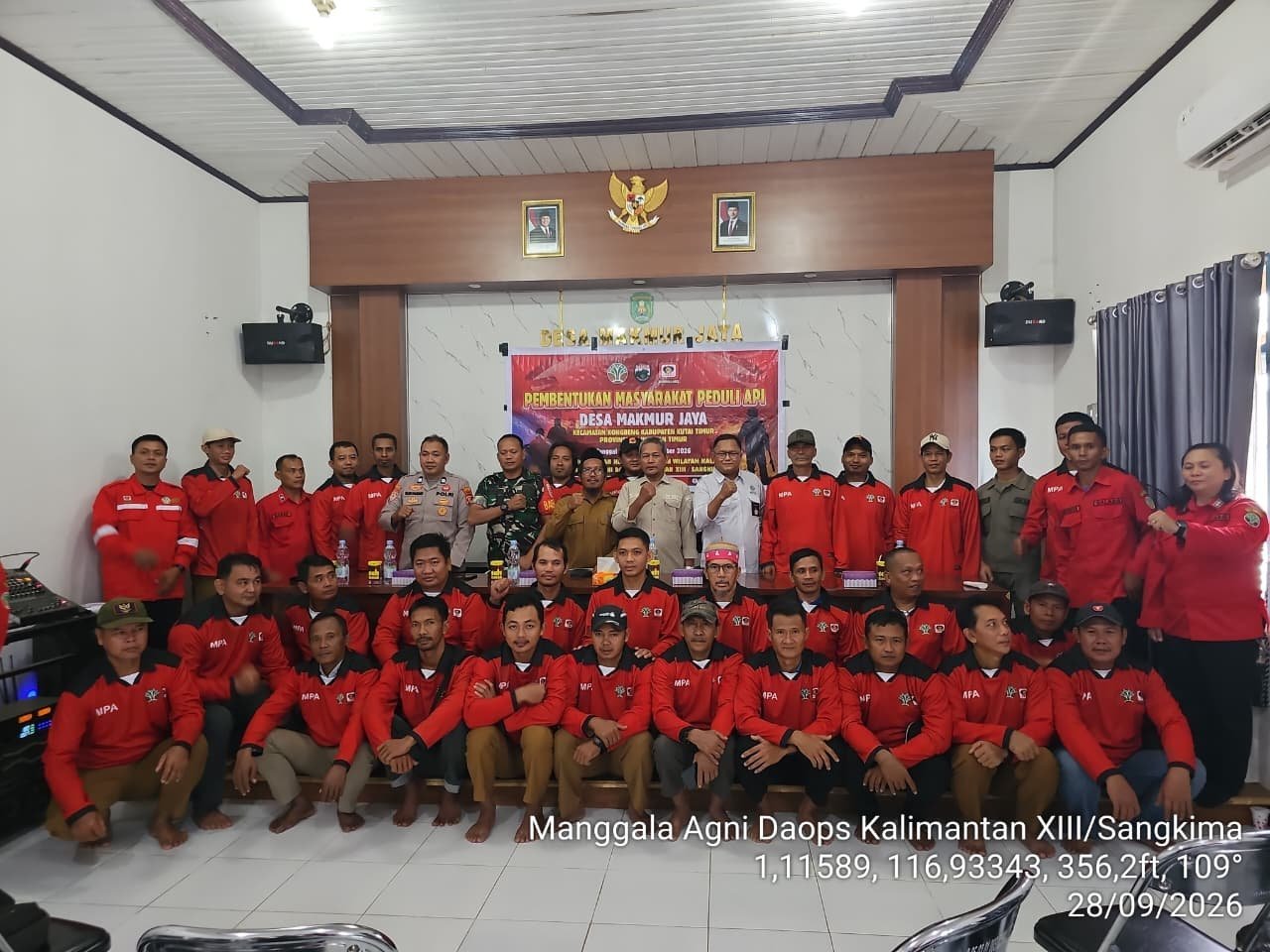 Makmur Jaya Luncurkan Masyarakat Peduli Api, Babinsa Koramil Hadir