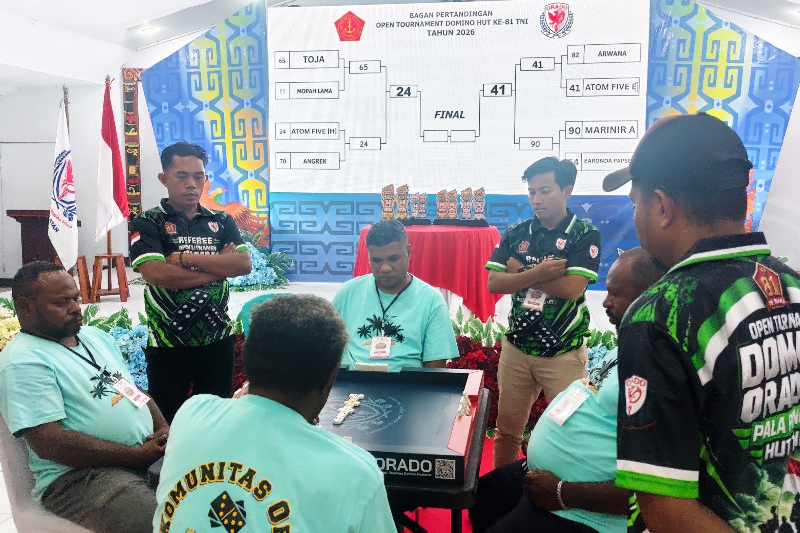 Dandim Merauke Tutup Turnamen Domino Piala Panglima TNI