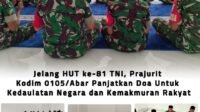 Sambut HUT ke-81, Kodim 0105/Aceh Barat Adakan Doa Bersama di Musholla