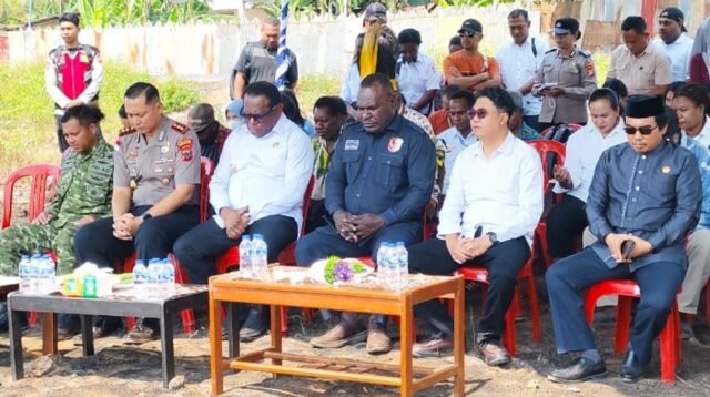 Pos Terpadu Sinergi Dibangun di Gudang Arang, Bupati Merauke Pimpin Peletakan Batu Pertama