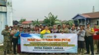Warga dan Babinsa Bersama Bersihkan Lahan, Persiapan Gedung Posyandu Candi Laras Dimulai