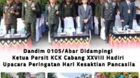 Dandim 0105/Abar dan Ny. Aurora S. Kembaren Hadiri Peringatan Hari Kesaktian Pancasila