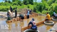Sinergi TNI-Warga Bangun Jembatan Beton di Susoh, Progres 11 Persen