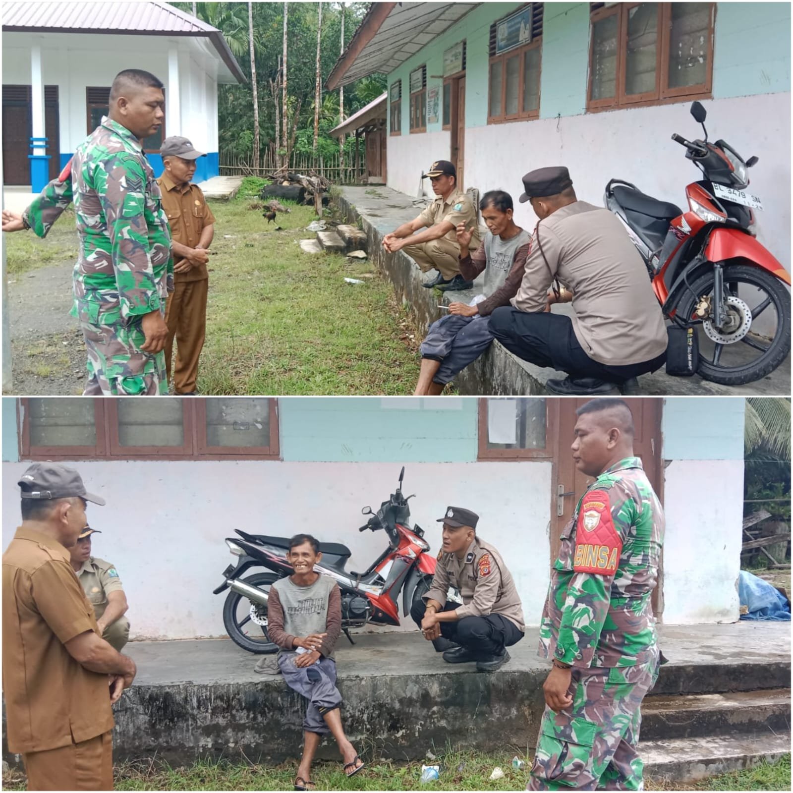 Kodim 0115/Simeulue Perkuat Hubungan Aparat Kewilayahan dan Warga melalui Komsos di Awe Kecil