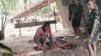 Kodim 0109/Aceh Singkil Koordinasi dengan Yon TP 957/LU dan Warga Tata Besi Galangan Jembatan