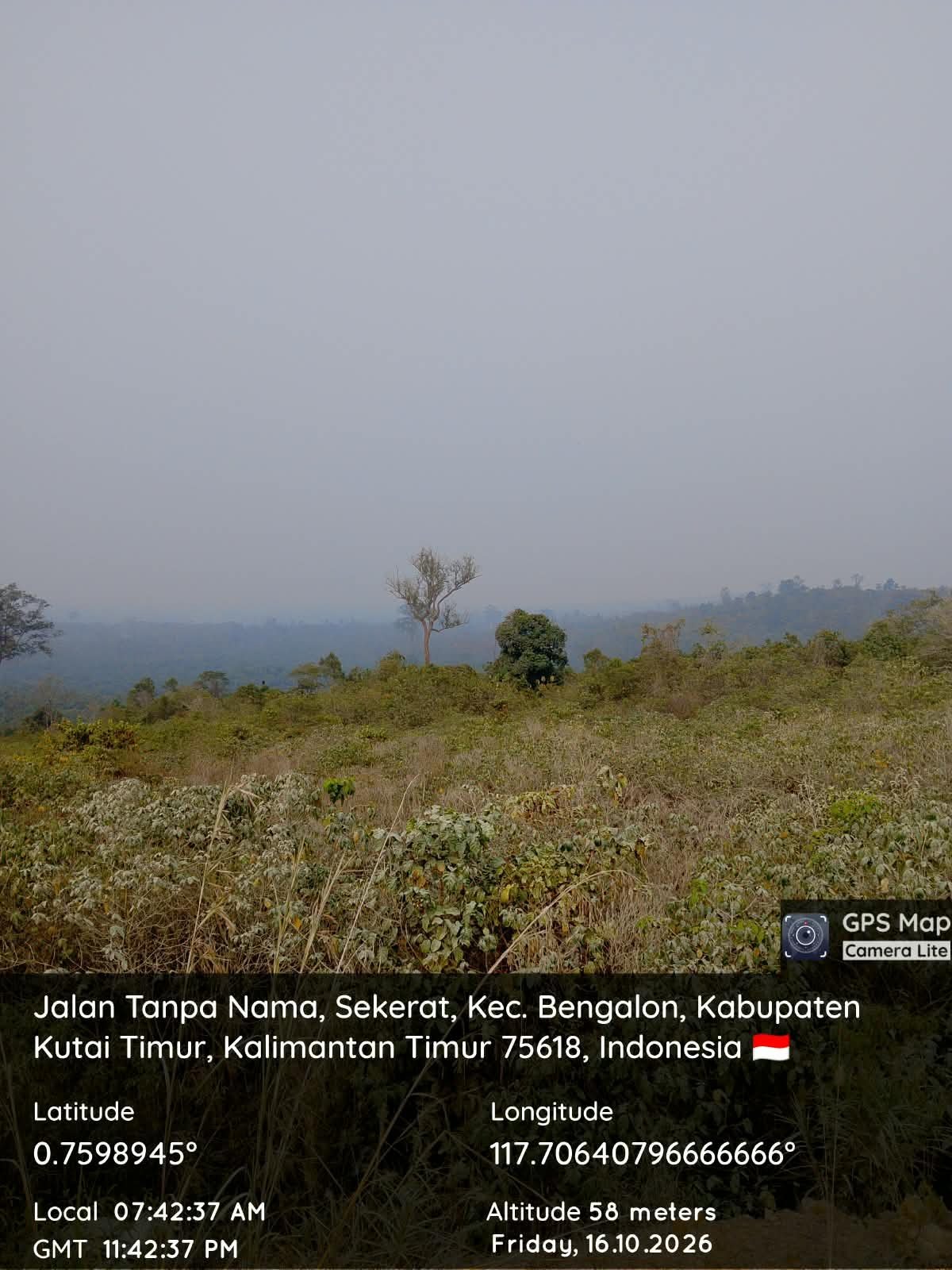 Pantauan Babinsa di Eks Lokasi Karhutla Dusun Sekurau