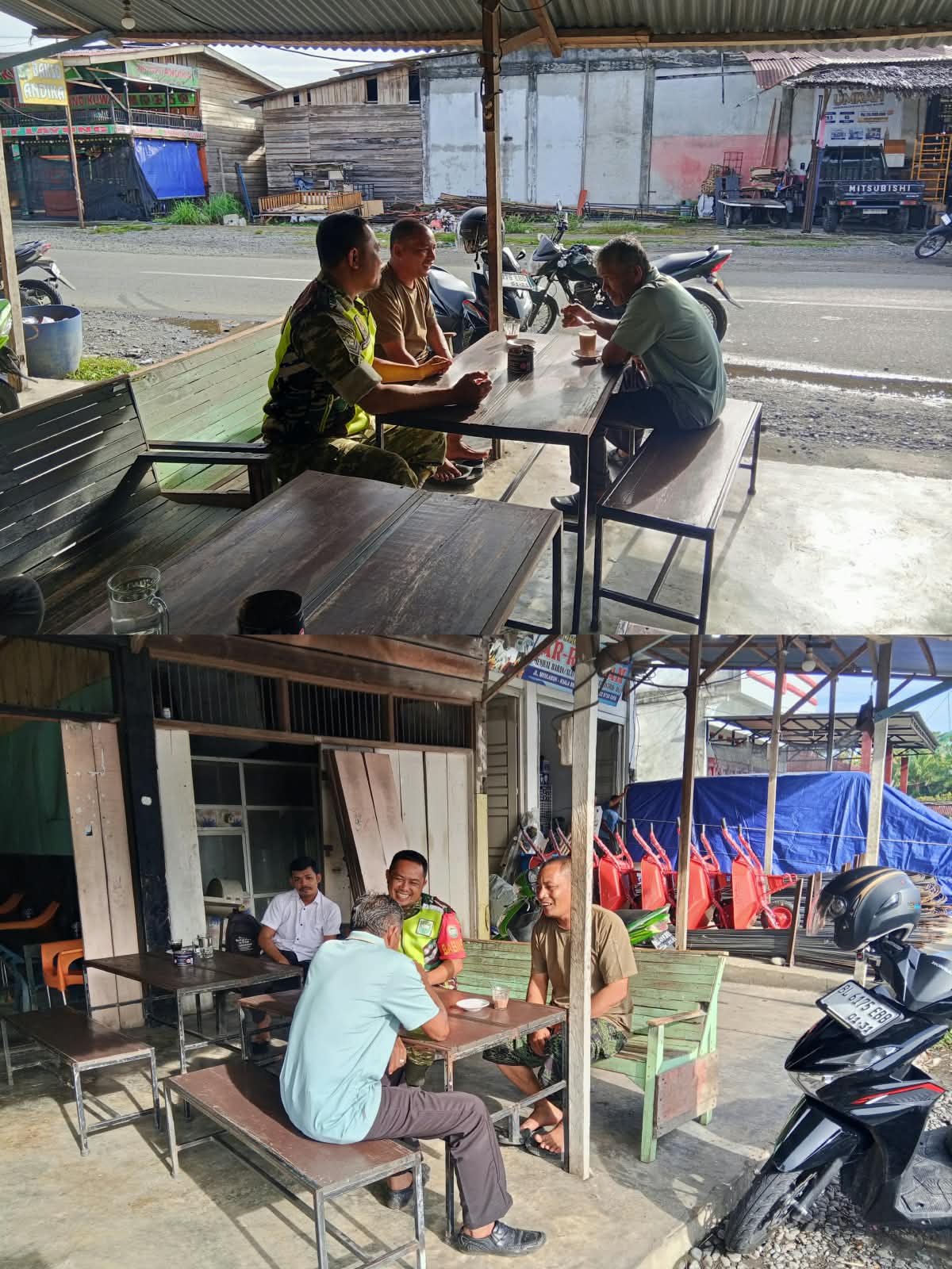 Dari Obrolan Santai, Babinsa Posramil 06/Bubon Bangun Kedekatan dengan Masyarakat