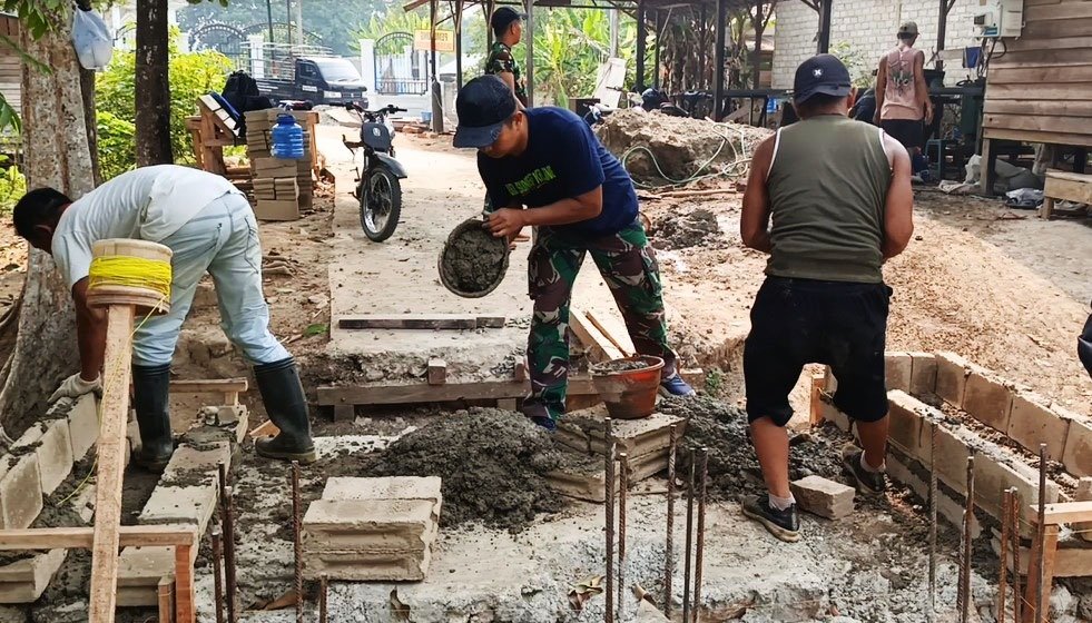 Wujudkan Akses Lebih Aman, Kodim 1003/HSS Lanjutkan Pembangunan Jembatan Garuda