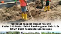 Pegawai Kodim 0105/Aceh Barat Kerja Ekstra untuk Selesaikan Pabrik Es KNMP