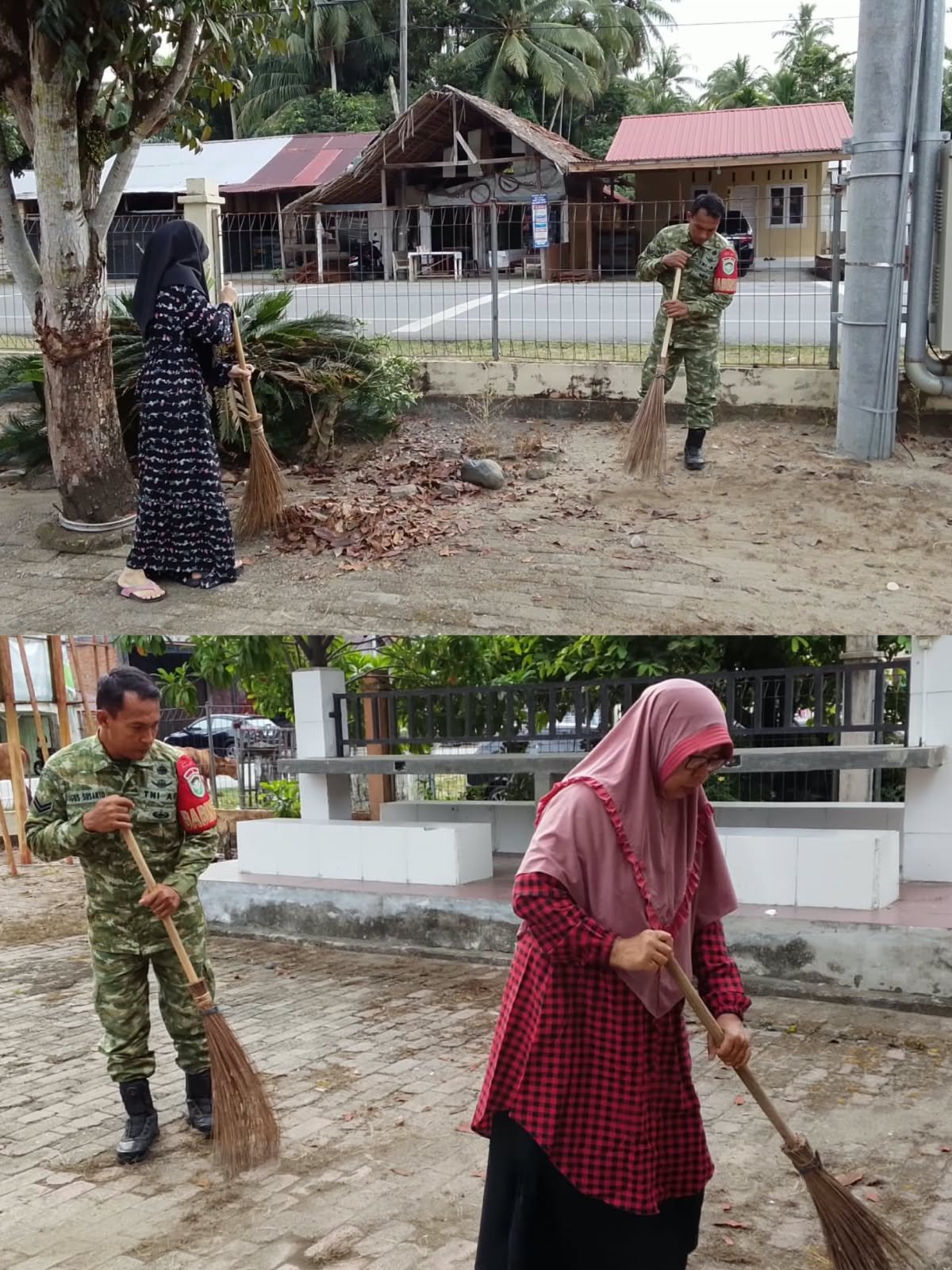 Koramil 08/Arongan Lambalek Perkuat Semangat Gotong Royong melalui Aksi Bersih Lingkungan