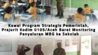 Sertu Saifuddin Pantau Penyaluran MBG di SD Negeri Meunuang Kinco