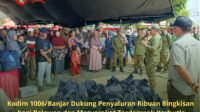Kodim 1006/Banjar Dukung Penyaluran Ribuan Bingkisan bagi Relawan dan Masyarakat Terdampak Karhutla