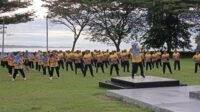 Jaga Kebugaran, Prajurit dan Persit Kodim 0114/Aceh Jaya Nikmati Olahraga Bersama