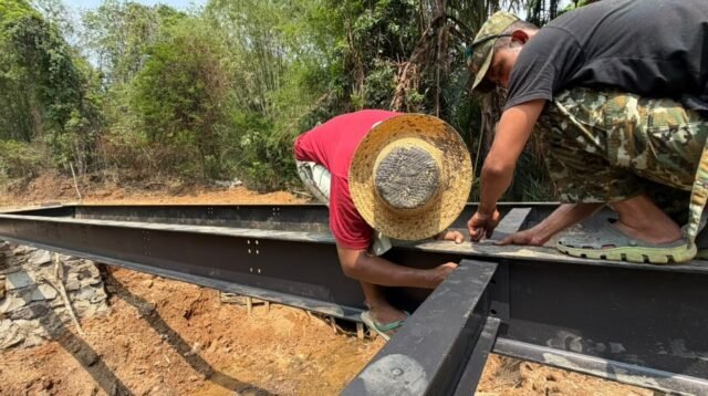 Progres 58% Pembangunan Jembatan Garuda Tahap VII di Salam Babaris Dorong Konektivitas