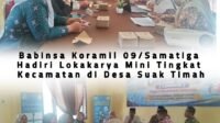 Babinsa Koramil 09/Samatiga Hadiri Lokakarya Mini Tingkat Kecamatan di Desa Suak Timah