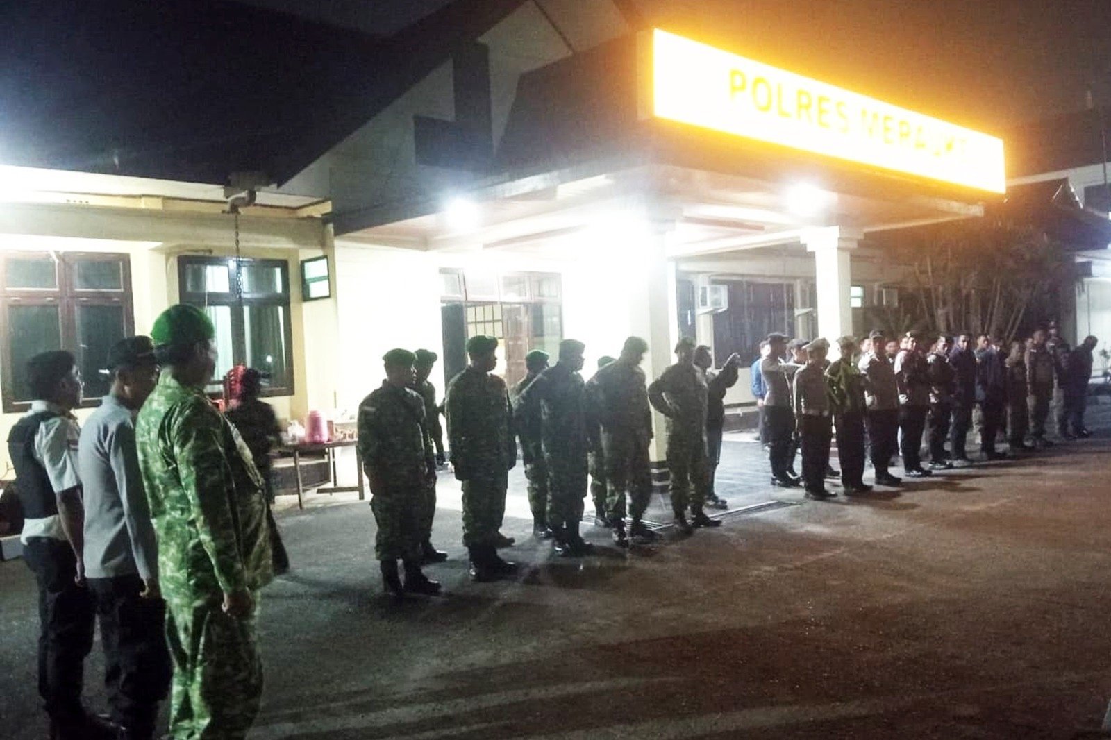 50 Personel Gabungan Amankan Merauke Malam Hari Jelang Sumpah Pemuda